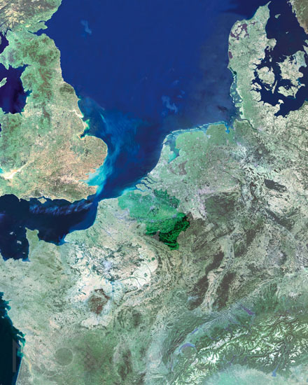 Belgium seen from satellite