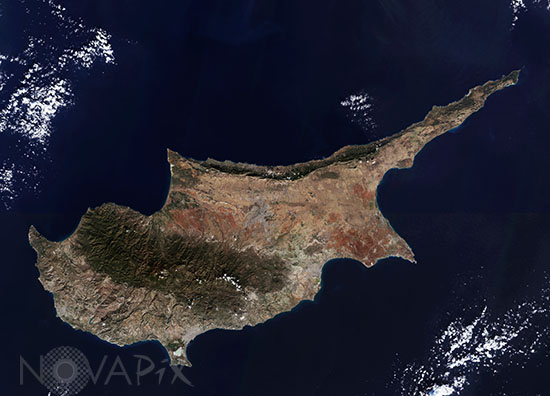 Chypre vue par satellite