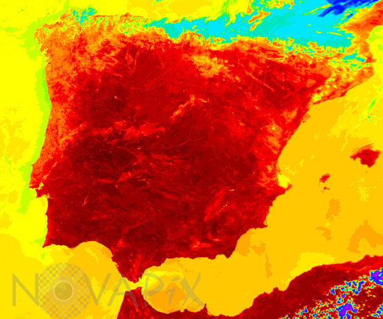 Vague de chaleur sur l'Espagne -01-07-2004