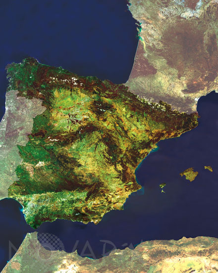 Spain seen from satellite
