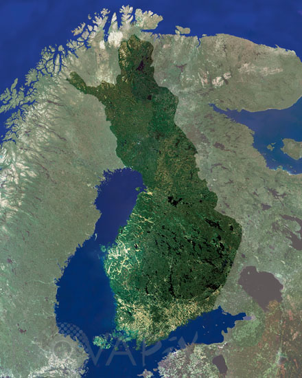 Finland seen from satellite Envisat