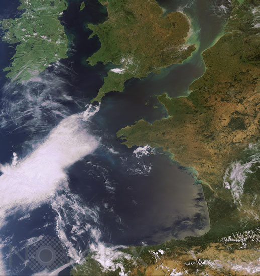 L'ouest de la France vue par satellite  2006