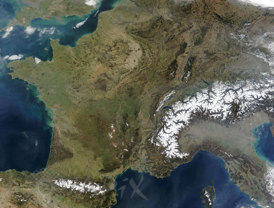 La France vue par le satellite Terra 03/2003