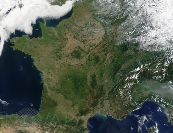 La France vue par le satellite Terra 08/2002