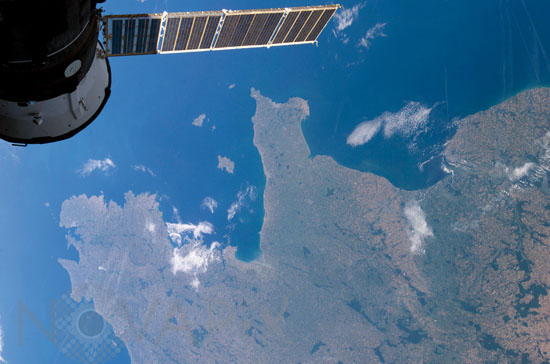 Ouest de la France depuis la station spatiale internationale