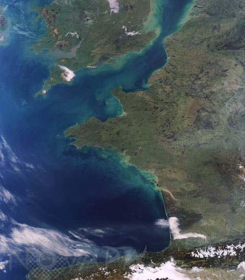 Western France as seen from satellite 2008