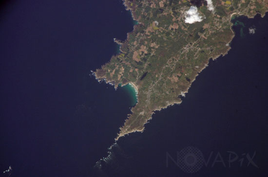 La Pointe du Raz vue depuis l'espace