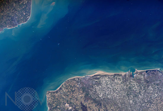 Pas de Calais vue depuis l'espace