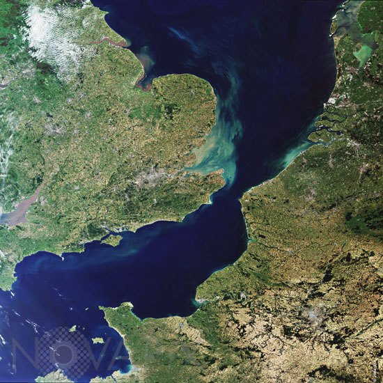 La Manche vue par satellite