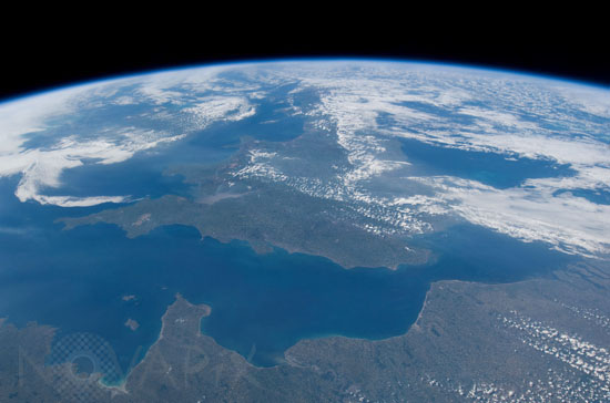 La Manche vue depuis l'espace