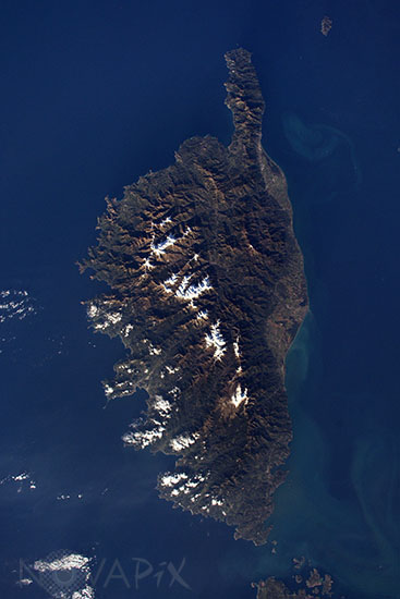 Corsica from ISS 12-2016