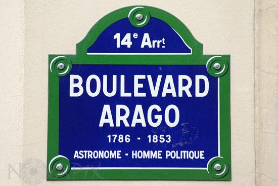 Plaque du Boulevard Arago à Paris