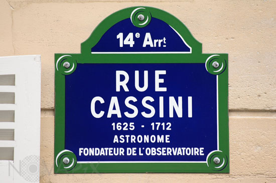 Plaque de la rue Cassini à Paris