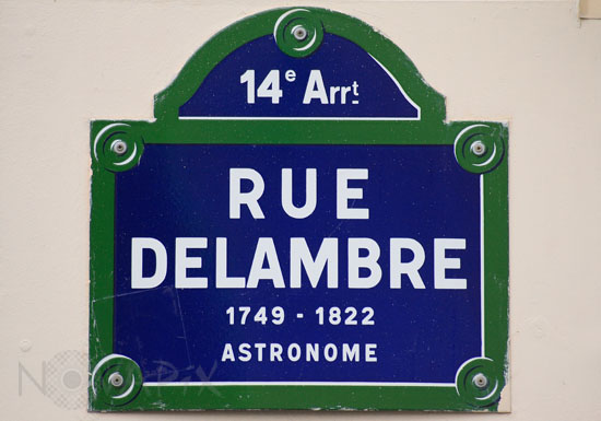 Plaque de la rue Delambre à Paris