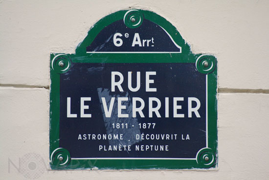 Plaque de la rue Le Verrier à Paris
