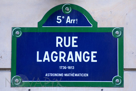 Plaque de la rue Lagrange à Paris
