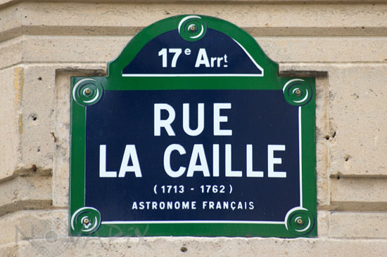 Plaque de la rue La Caille à Paris