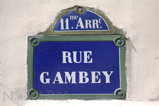 Plaque de la rue Gambey (Paris 11ème)
