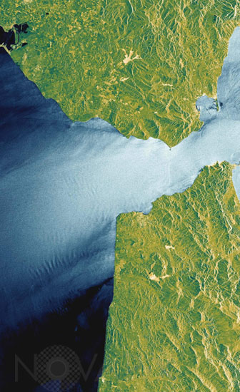 Détroit de Gibraltar vu par satellite