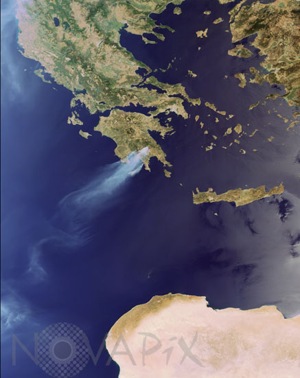 Fires in Greece, Envisat satellite 08/2007