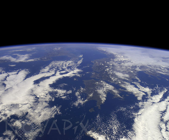 La Grèce et l'Italie vues depuis l'espace