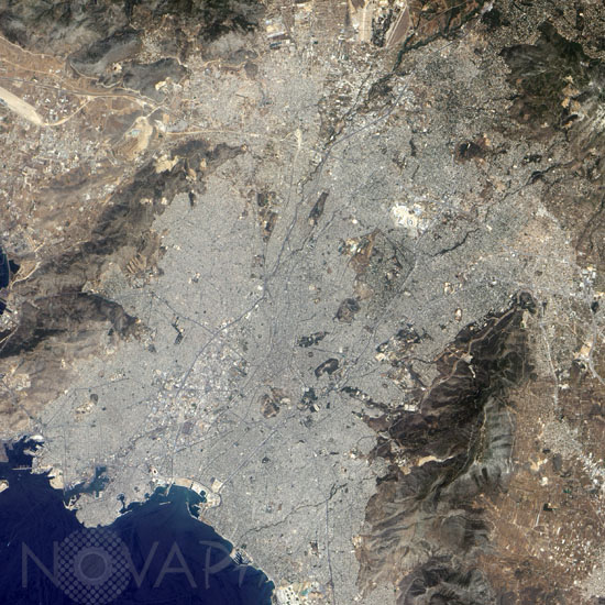 Athens seen from space