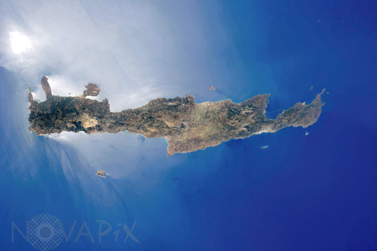 Crete seen from space
