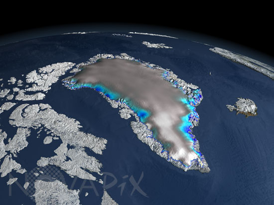 Changes in the elevation over the Greenland ice sheet