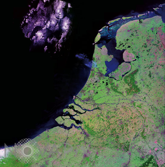 The Netherlands as seen by Landsat 7