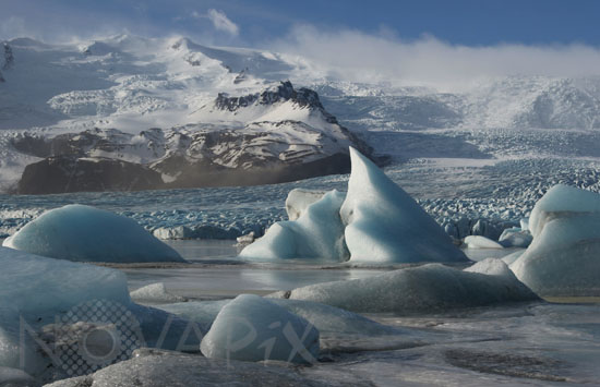 Lake Breidarlon in Iceland