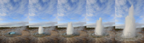 Geyser de Strokkur en Islande 