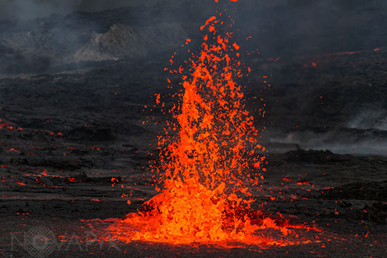 Lava Fountain - Iceland