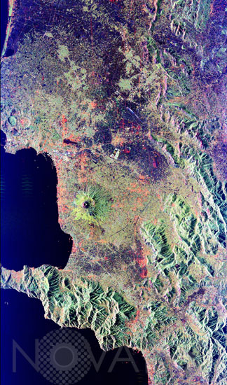 Le Vésuve vu au Radar