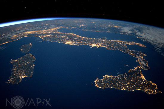 L'Italie vue de nuit