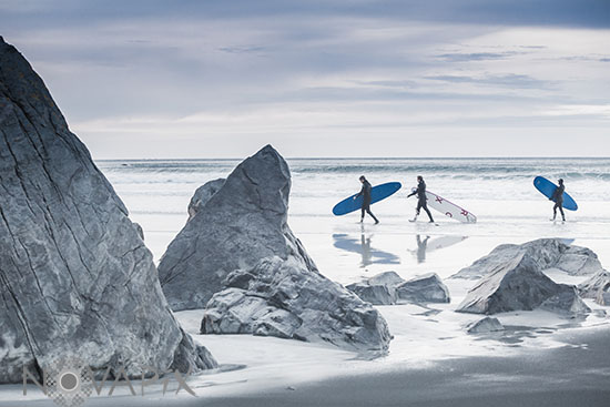 Surfers en Norvège