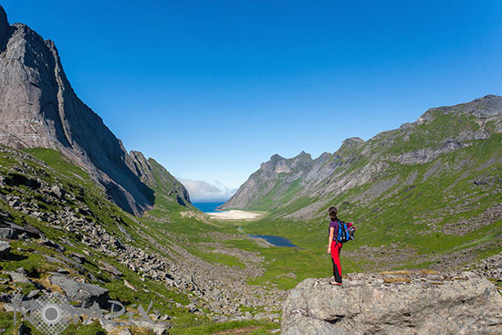Randonnée vers la plage d'Horseid - Iles Lofoten - Norvège