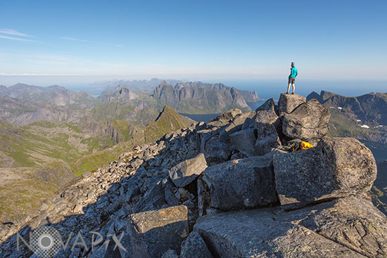 Vue depuis Hermmansdalstinden - Iles Lofoten - Norvège