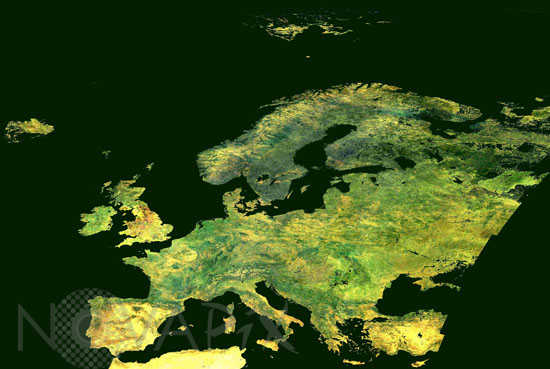 L'Europe de l'Ouest vue par ENVISAT