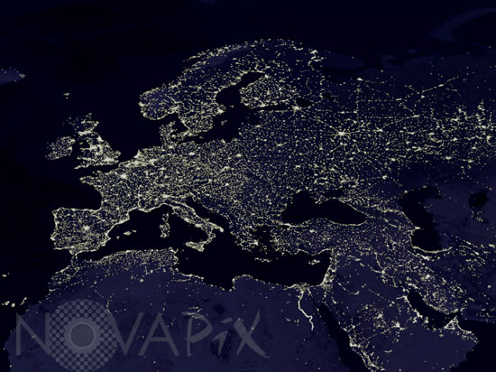 L'Europe par satellite - Pollution lumineuse