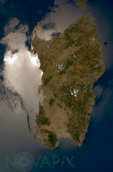 Sardinia seen from space