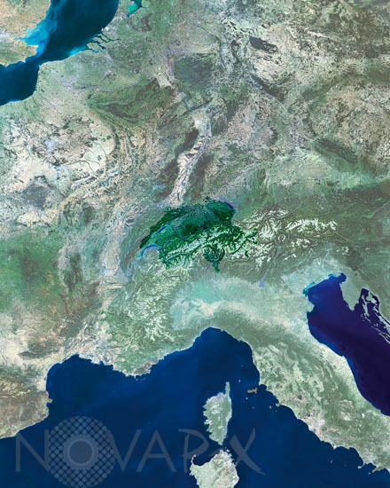 La Suisse vue par satellite