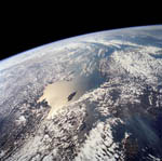 L'ile de Man vue par la navette spatiale