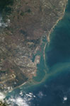 Barcelone vue vue depuis la station spatiale internationale