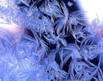 Cristaux de glace sur une vitre