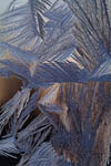 Cristaux de glace sur une vitre