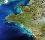 L'ouest de la France vue par satellite  2008