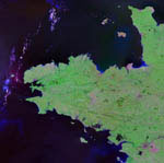 La Bretagne vue par satellite