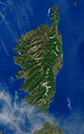 La Corse vue par satellite