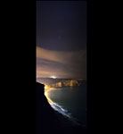 Les falaises d'Etretat vues de nuit
