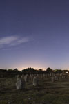 Ciel étoilé et menhirs de Carnac